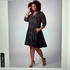 Princess Fit and Flare dress with zip pockets